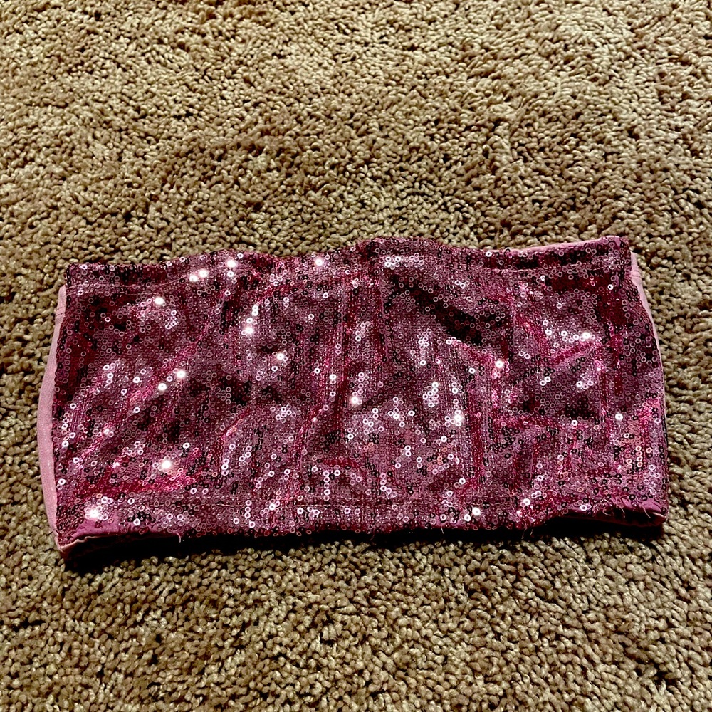 Pink sequin bandeau
